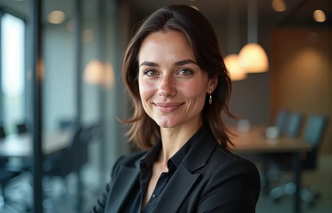 Junge Frau im Concierge-Service.