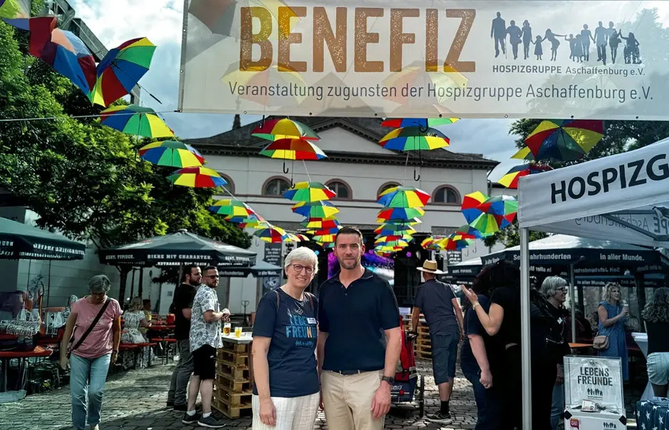 Safety Line CEO Matthias Herteux at a charity event Hospizgruppe Aschaffenburg e. V. 2025
